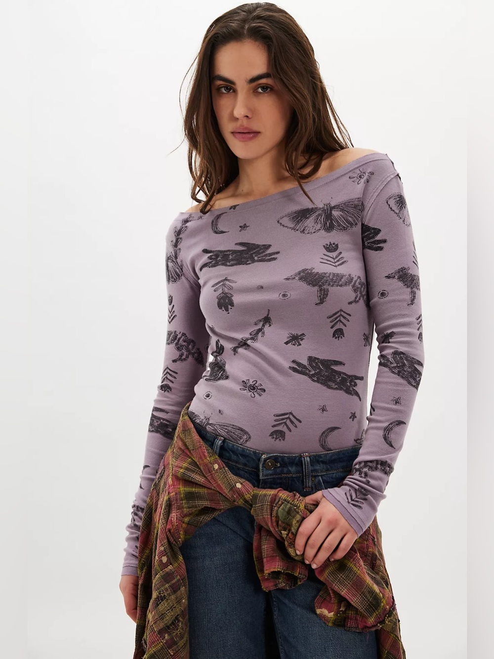 NWT! FP Free People Ragabond Winter Folklore Long Sleeve Sz Small